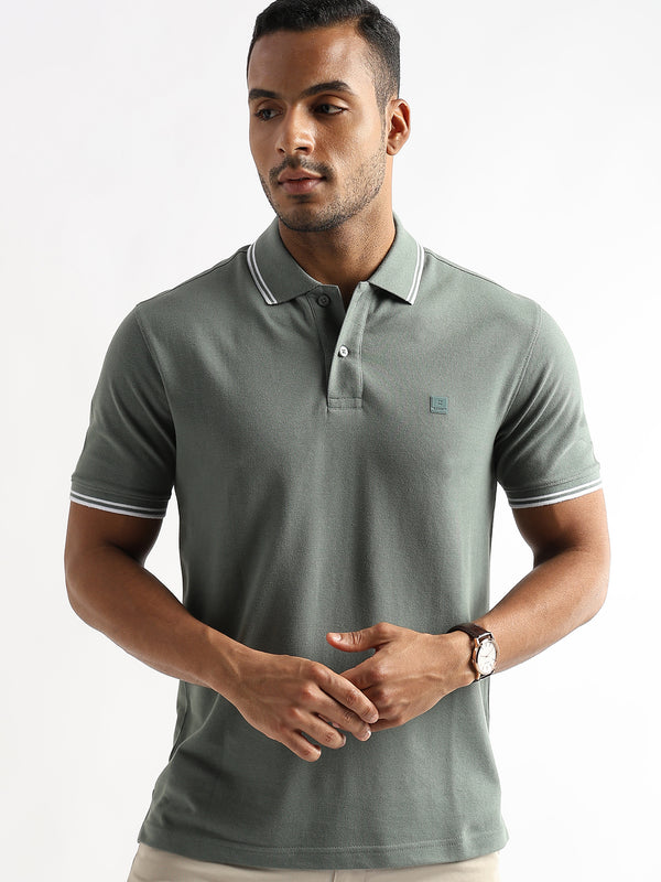 Wreath Green Solid Polo T-Shirt