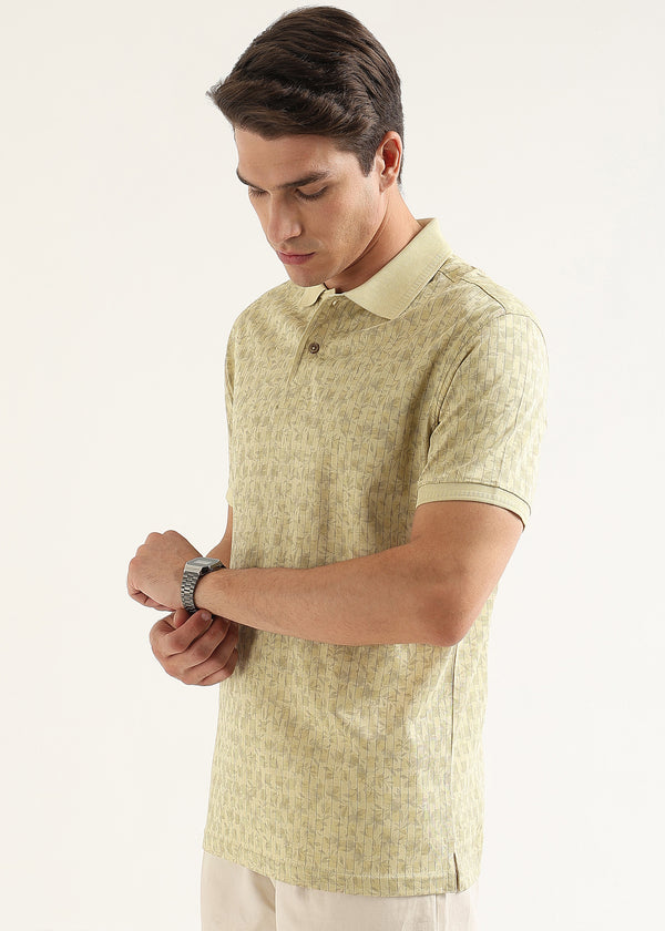 Muted Sage Sorrento Mercerised Polo T-Shirt