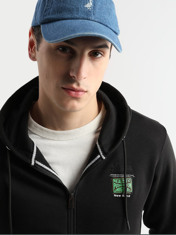 Embroided back print Caviar Black Hoodie