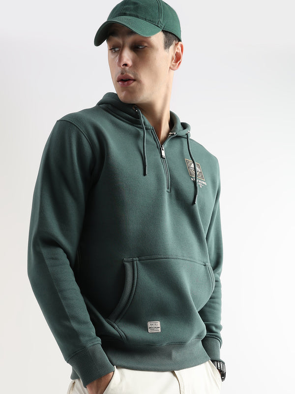 Nothing to fear Treking Green zip-top hoodie
