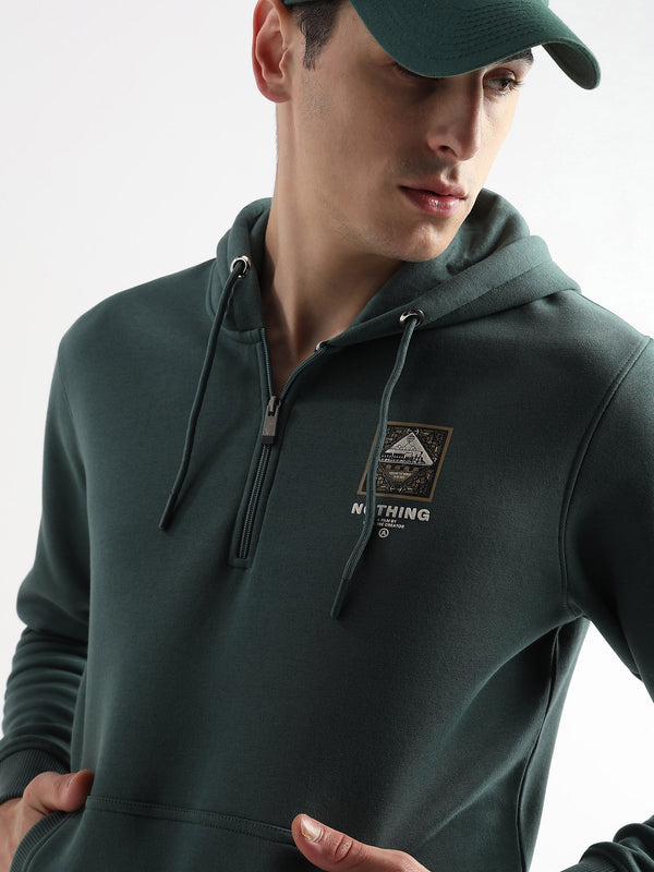 Nothing to fear Treking Green zip-top hoodie