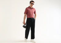 Berry Taupe Mercerised Cotton Polo T-Shirt
