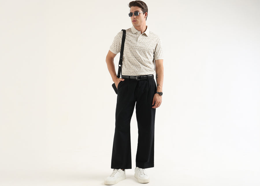 Ecru Sage Sorrento Mercerised Polo T-Shirt