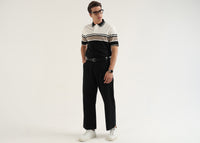 Monaco Noir Structured Polo T-Shirt
