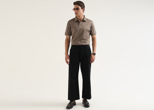 Fossil Stone Mercerised Cotton Polo T-Shirt