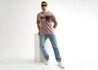 Pastel Rose Smile Graphic Oversized