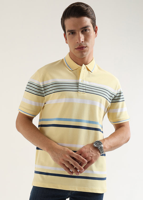 Lemon Coast Striped Polo T-Shirt