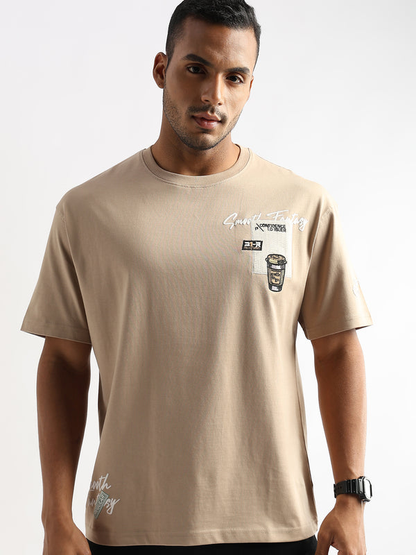 Irish Cream Coffee Addict Graphic Oversized T shirt