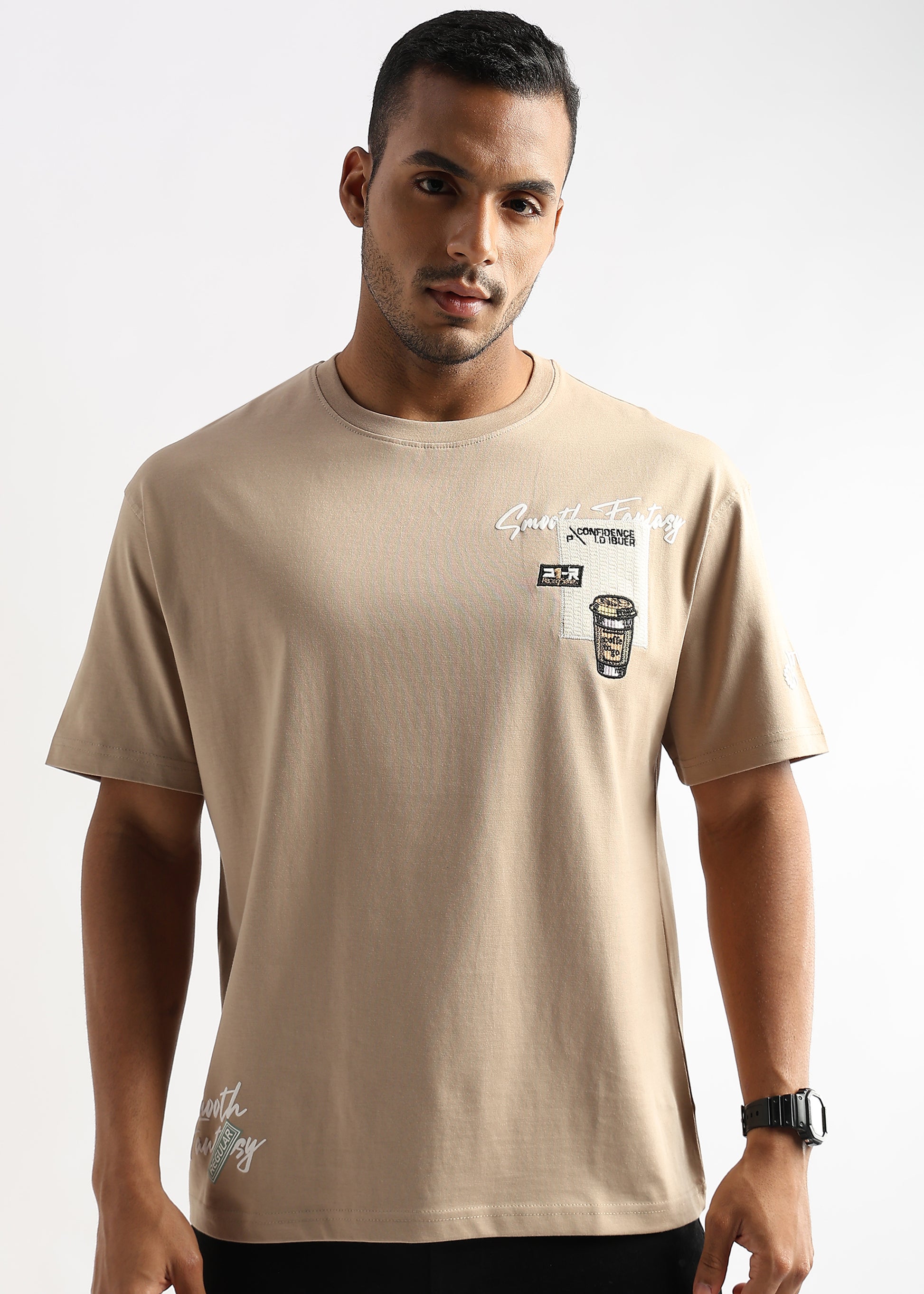 Irish Cream Coffee Addict Graphic Oversized T shirt