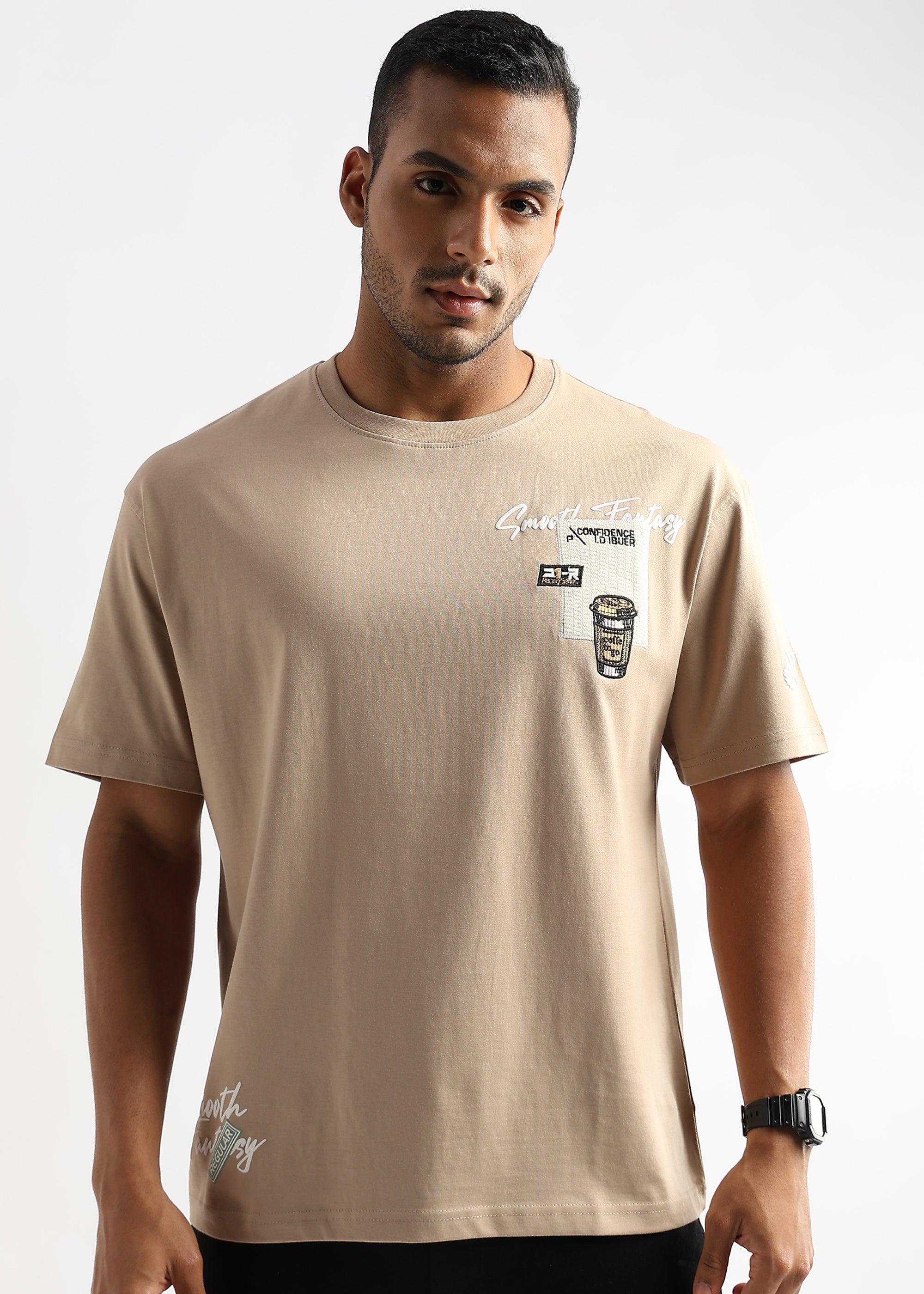 Irish Cream Coffee Addict Graphic Oversized T shirt
