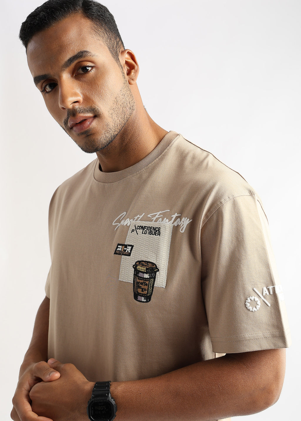 Irish Cream Coffee Addict Graphic Oversized T shirt
