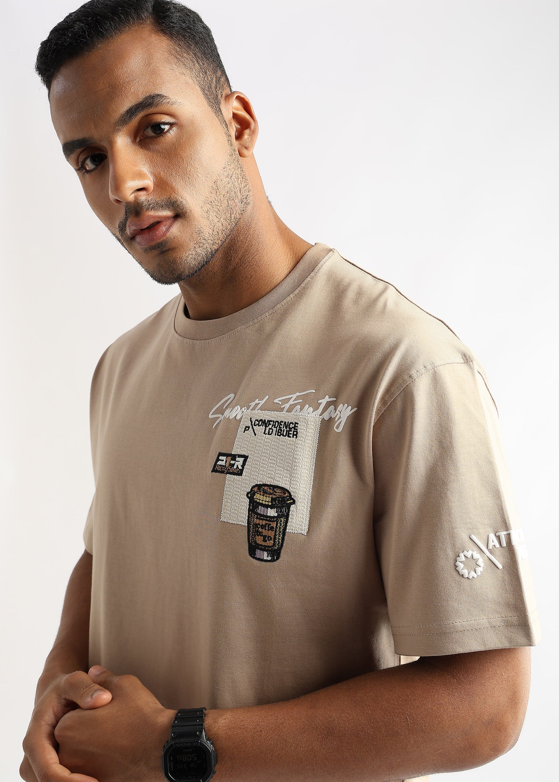 Irish Cream Coffee Addict Graphic Oversized T shirt