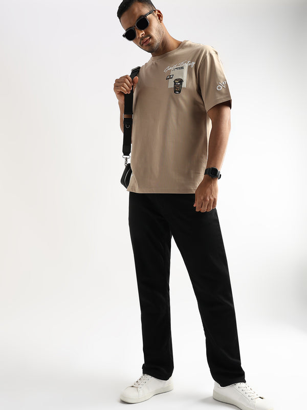 Irish Cream Coffee Addict Graphic Oversized T shirt