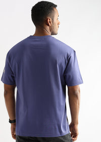 Twilight Purple Coffee Addict Graphic Oversized T shirt
