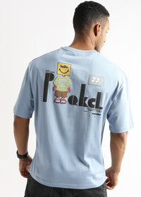 Cashmere Blue Hello Graphic Oversized