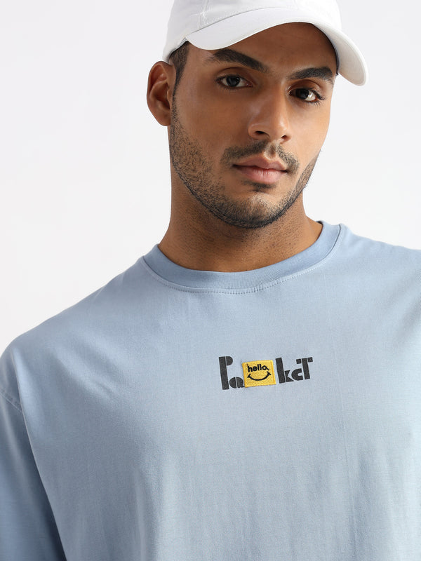 Cashmere Blue Hello Graphic Oversized