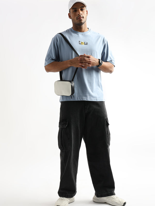 Cashmere Blue Hello Graphic Oversized