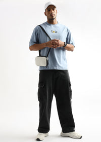 Cashmere Blue Hello Graphic Oversized