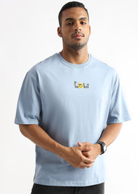 Cashmere Blue Hello Graphic Oversized