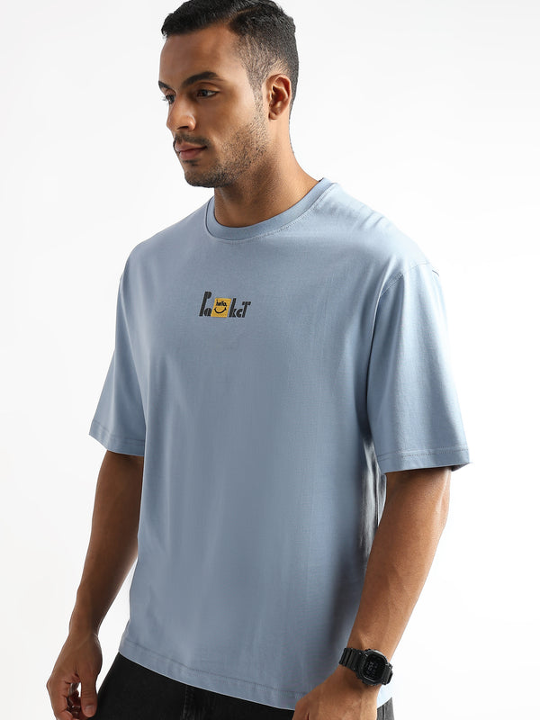 Cashmere Blue Hello Graphic Oversized