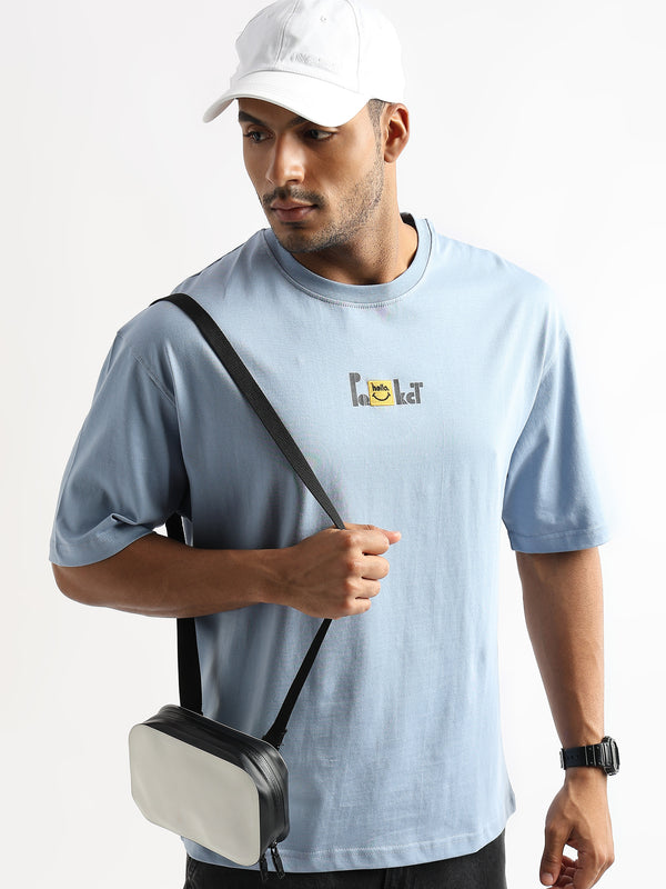 Cashmere Blue Hello Graphic Oversized