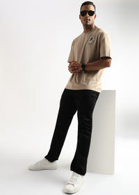 Irish Cream Keep Moving Graphic Oversized Tshirt