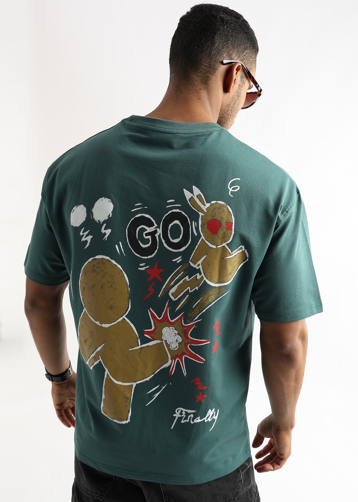 Posy Green Cartoon Artwork Graphic Oversized