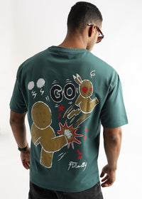 Posy Green Cartoon Artwork Graphic Oversized