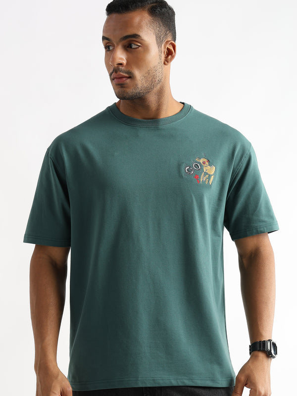 Posy Green Cartoon Artwork Graphic Oversized