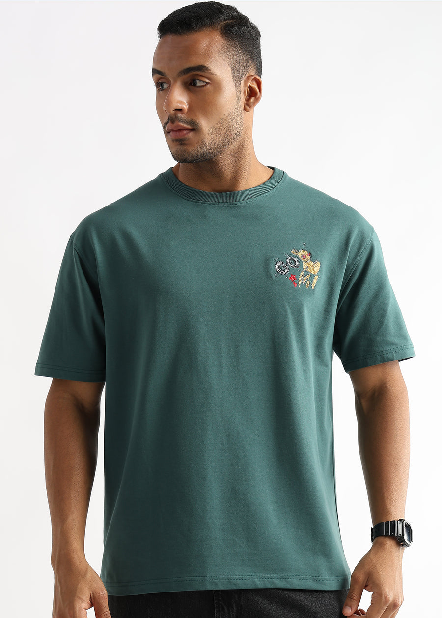 Posy Green Cartoon Artwork Graphic Oversized