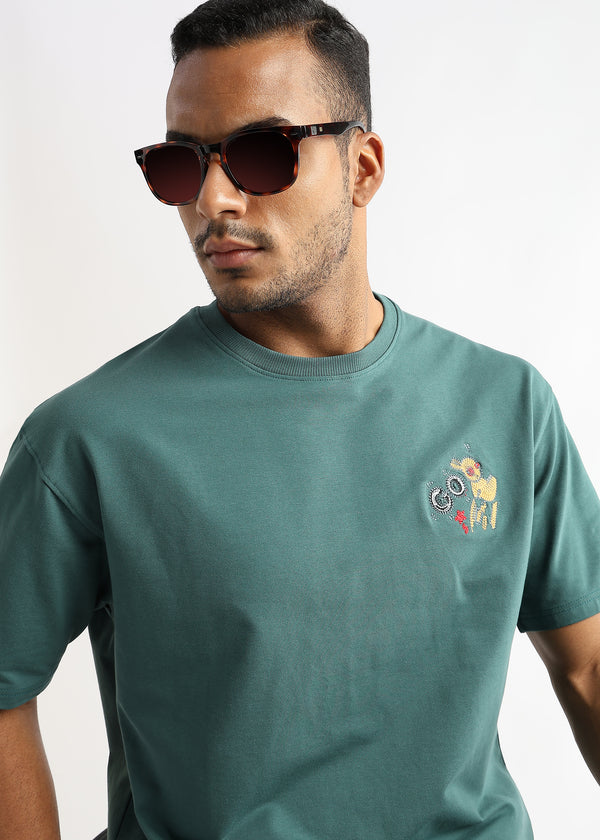 Posy Green Cartoon Artwork Graphic Oversized