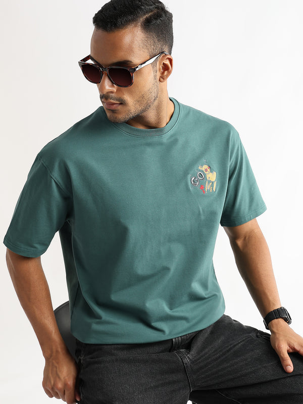 Posy Green Cartoon Artwork Graphic Oversized