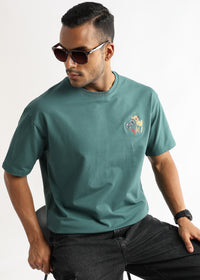 Posy Green Cartoon Artwork Graphic Oversized