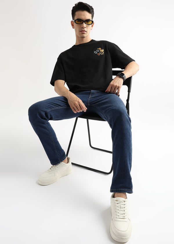 Phantom Black Cartoon Artwork Graphic Oversized