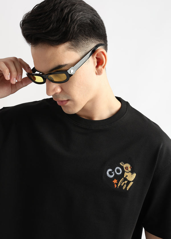 Phantom Black Cartoon Artwork Graphic Oversized