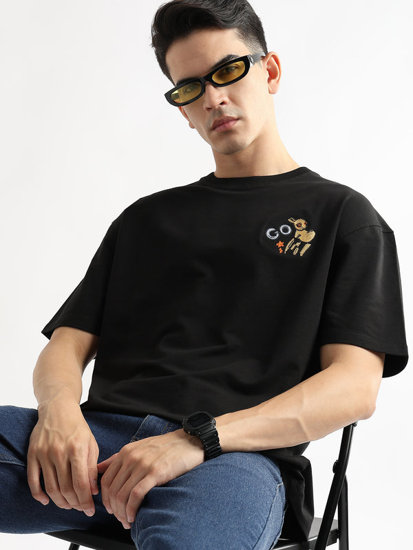 Phantom Black Cartoon Artwork Graphic Oversized