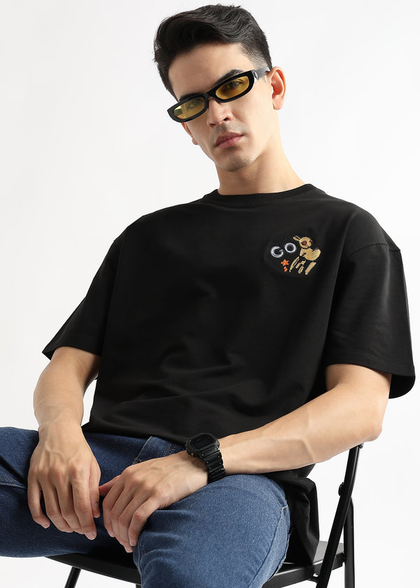 Phantom Black Cartoon Artwork Graphic Oversized