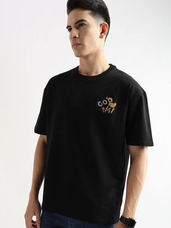 Phantom Black Cartoon Artwork Graphic Oversized