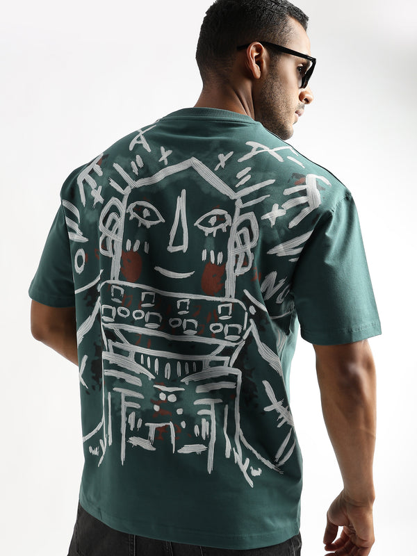 Smoke Pine Abstract Oversized Graphic
