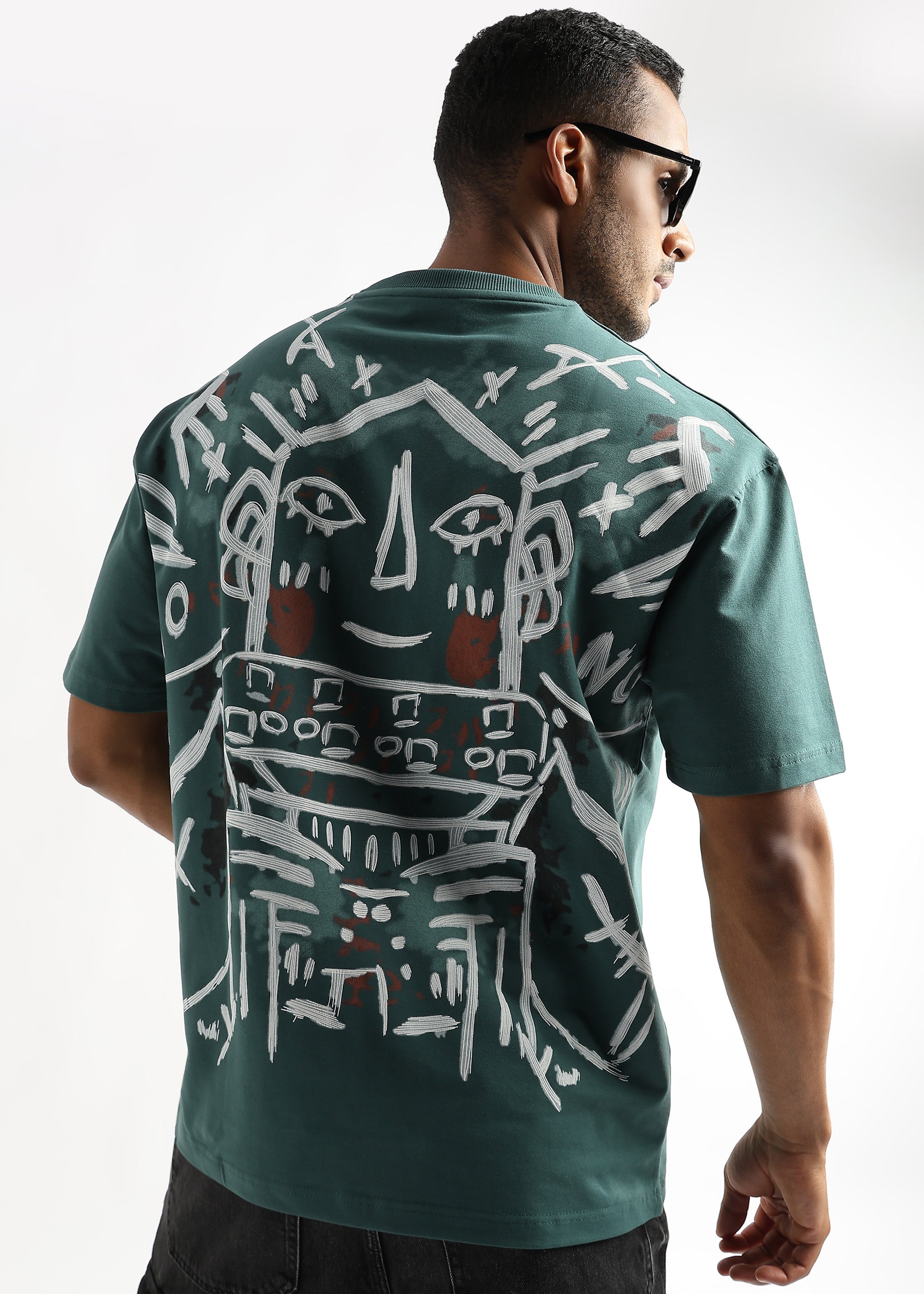 Smoke Pine Abstract Oversized Graphic