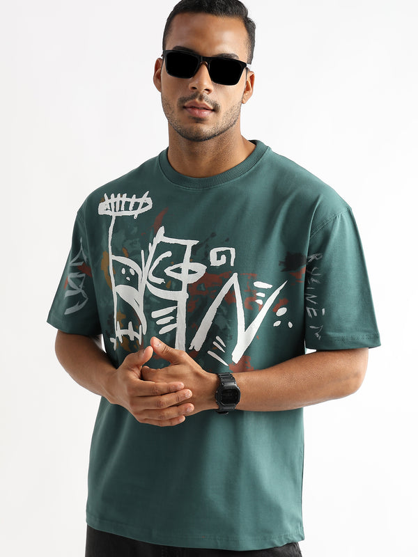 Smoke Pine Abstract Oversized Graphic