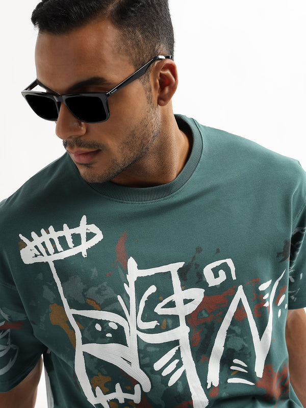 Smoke Pine Abstract Oversized Graphic