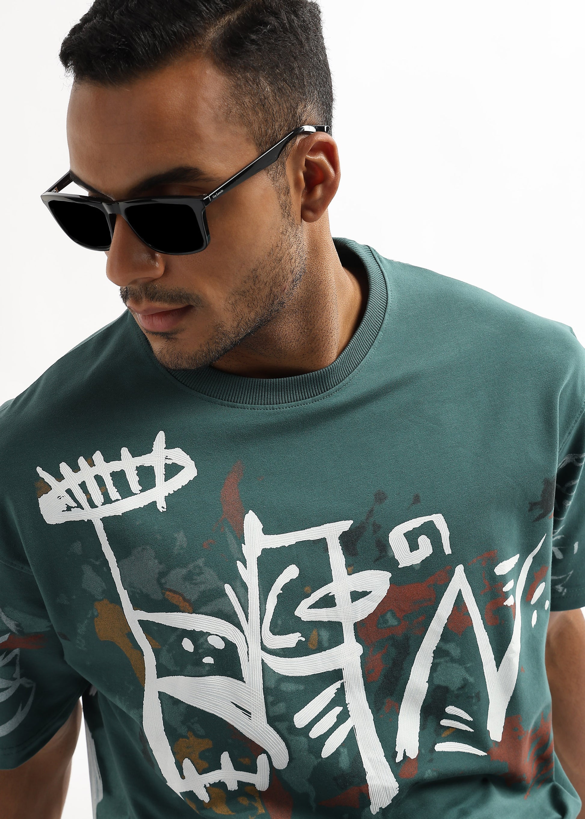 Smoke Pine Abstract Oversized Graphic