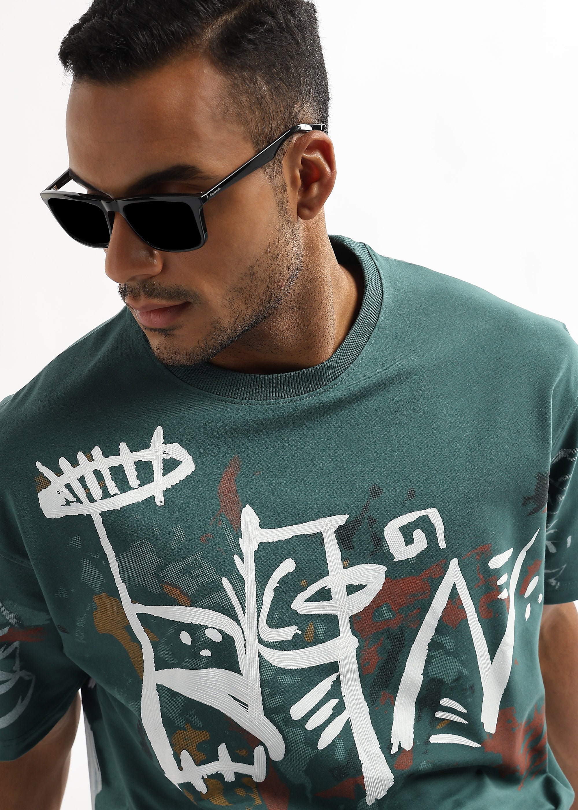 Smoke Pine Abstract Oversized Graphic