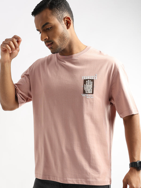 Pastel Rose Fearless Patchwork Oversized Graphic