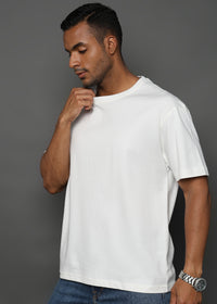 Star White Solid Oversized T-Shirt