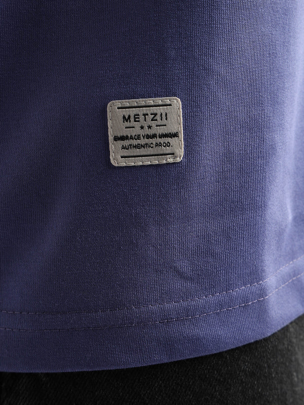 Twilight Purple Solid Oversized T-Shirt