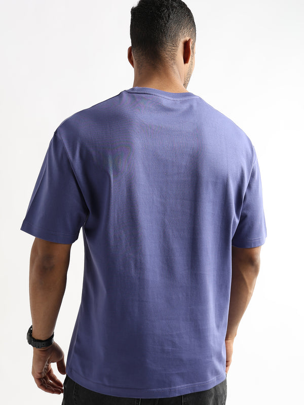 Twilight Purple Solid Oversized T-Shirt