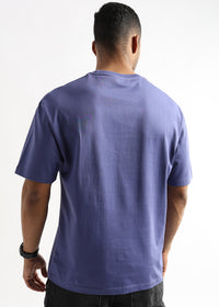 Twilight Purple Solid Oversized T-Shirt