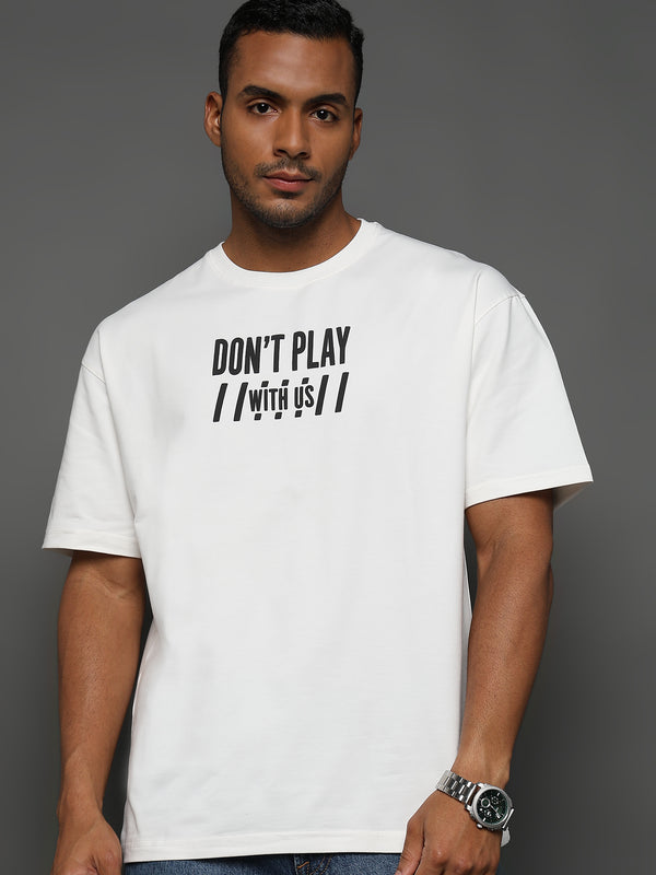 Star White Avoid Toxic People Graphic Oversized